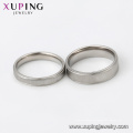 R-71 Xuping suministros de joyería al por mayor ajuste de anillo de oro blanco + material de acero inoxidable de color plata joyas al por mayor